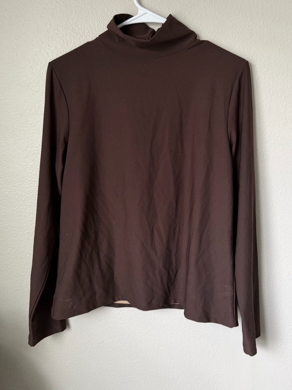 Spanx On Top Control Brown Long Sleeve Turtleneck Top Women’s Medium Shapewear